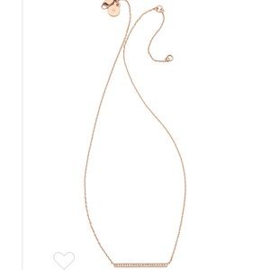 Michael Kors rose gold bar necklace